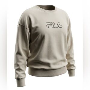 Fila Men's Beige Crewneck Sweater